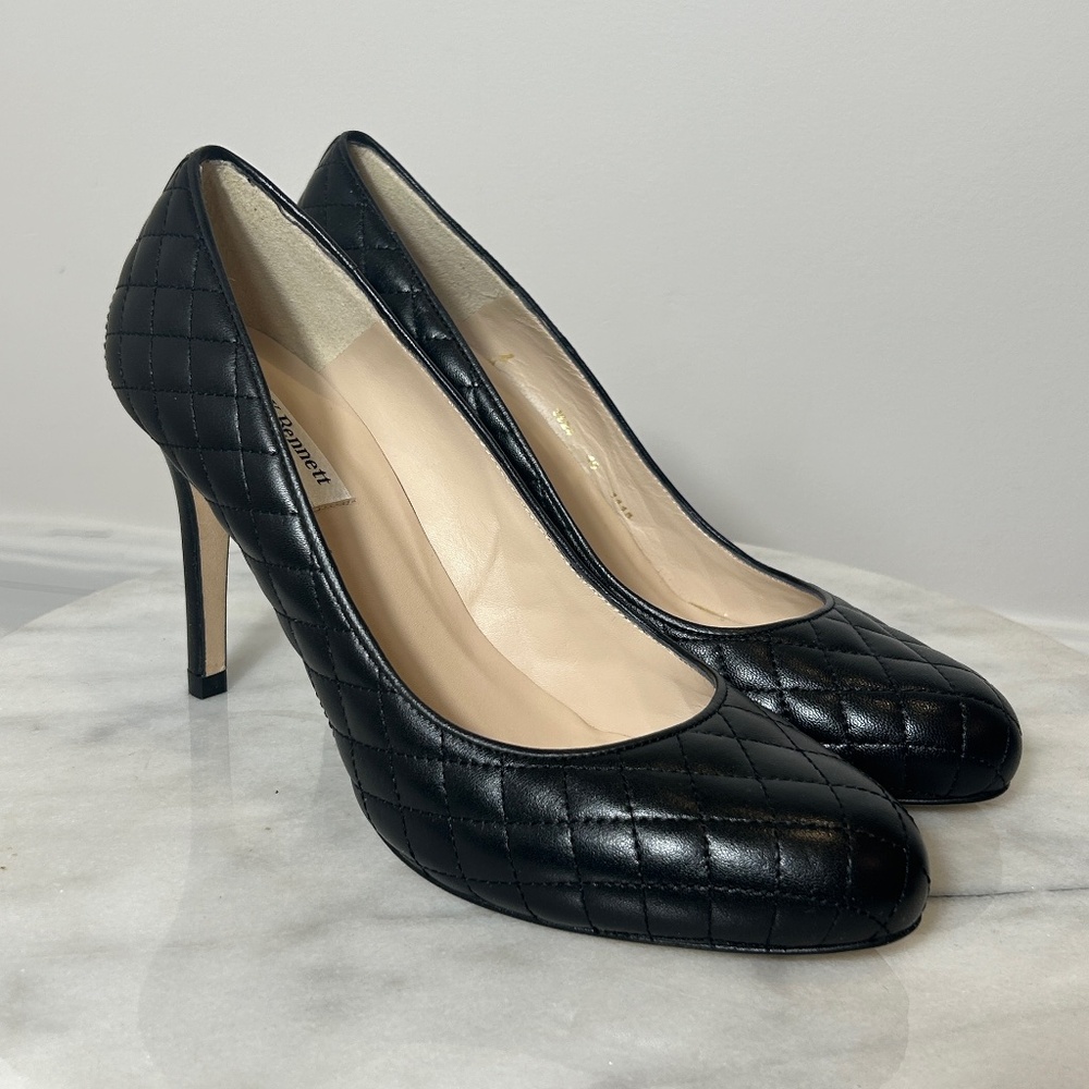 L.K. BENNETT Quilted Leather Pumps